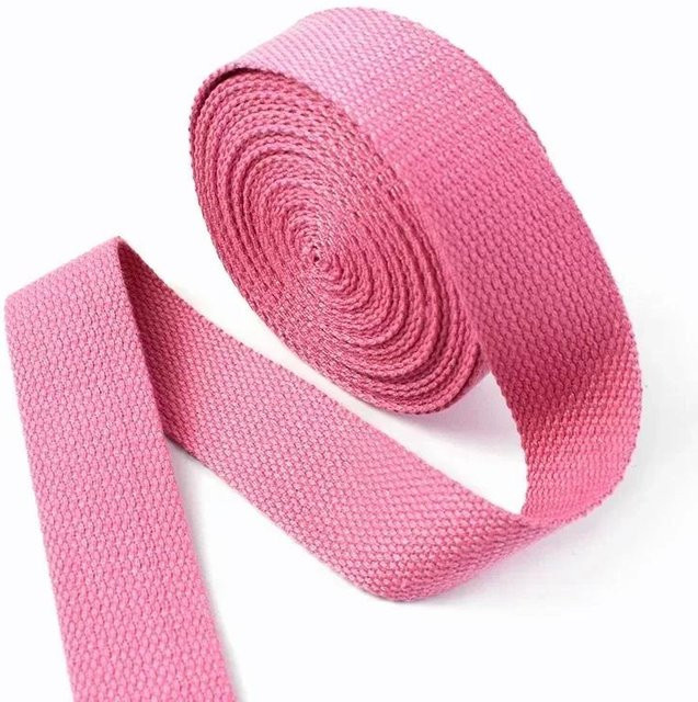 Meetee Gurtband aus Polyester und Baumwolle in Rosa für Rucksäcke und Kleidung, Breite: 50 mm - Bild 1
