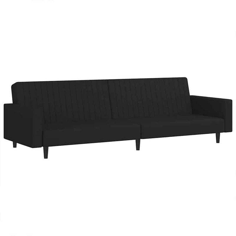 Vidaxl 2-Sitzer Sofa in Schwarz mit Samtbezug und Holzgestell im modernen Design - Bild 2