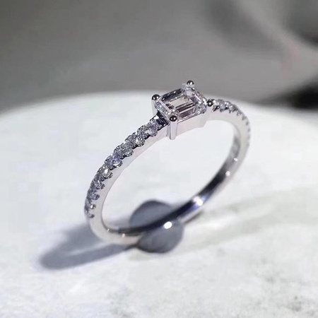 YIRAN Jewelry Diamantring, Kupfer, Silber, Zirkonia, Damen, Größe 10