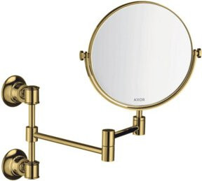 Hansgrohe Axor Montreux Rasierspiegel in Gold, neigbar und zur Wandmontage geeignet - Bild 1