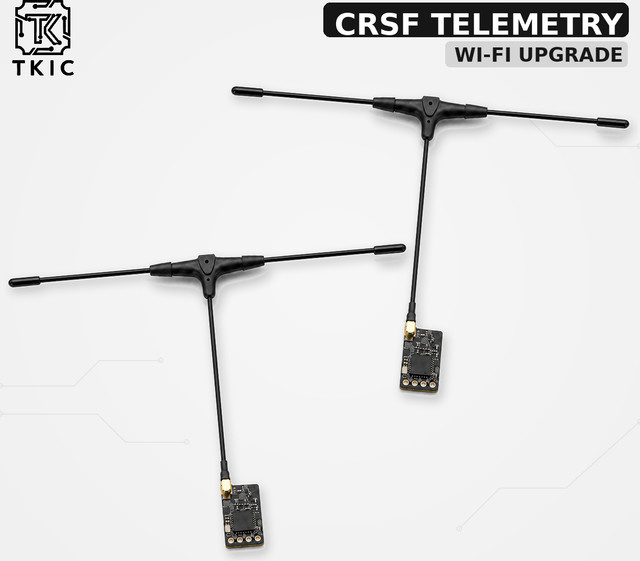 RadioMaster ExpressLRS ELRS Nano-Empfänger mit T-Antenne und WiFi Upgrade für FPV-Drohnen, 2,4GHz 50mW oder 915MHz 100mW CRSF UART, Schwarz - Bild 1