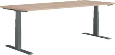 Schäfer Shop Genius Schreibtisch MODENA FLEX elektrisch höhenverstellbar Eiche/anthrazit B/T: 180 cm x 80 cm - Bild 1