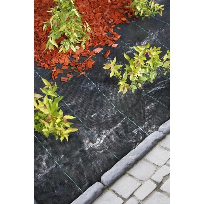 NATURE Unkrautvlies Landschaftsmulchgewebe Schwarz, Breite: 1 m, Länge: 25 m, 100 g/m² - Bild 2