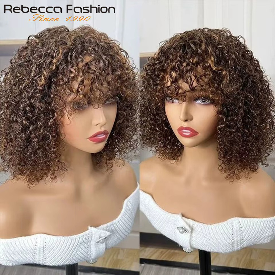 Rebecca Youth Pixie Bob Cut Echthaarperücke mit Pony, Honigblonde, Damen - Bild 3