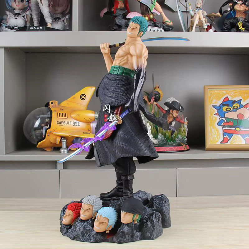 Bandai One Piece Roronoa Zoro Anime Actionfigur aus Kunststoff, mehrfarbig, Höhe: 50 cm - Bild 3