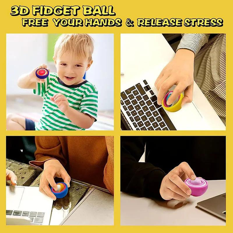 XDR 3D Rotationskugel Fidget Kreisel Sensorisches Spielzeug - Bild 5