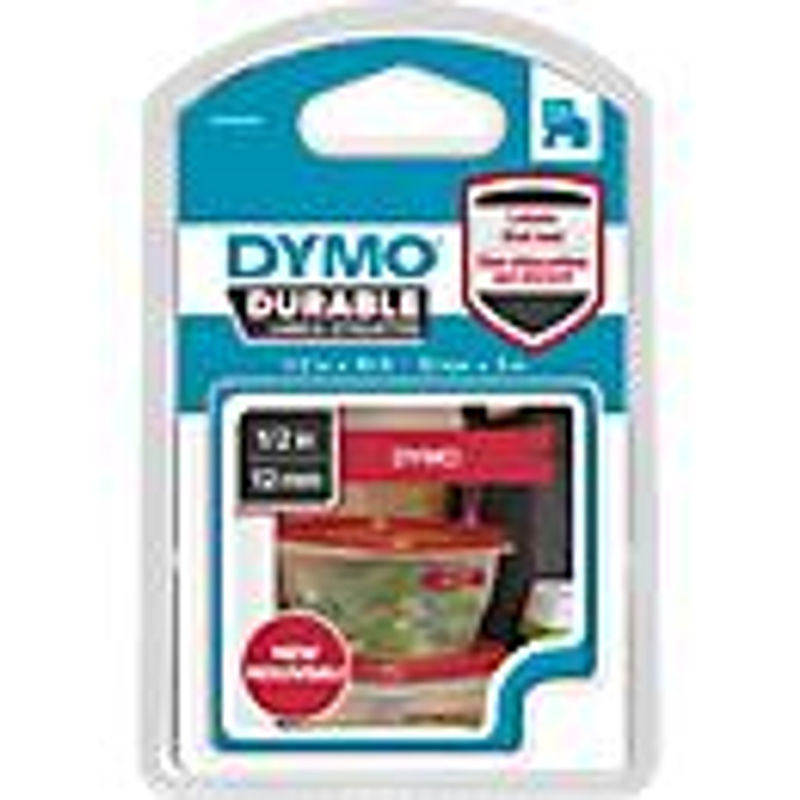 Dymo D1 Hochleistungsband aus Vinyl in Rot/Weiß, Breite: 12 mm - Bild 3