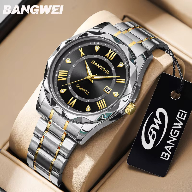 LIGE Armbanduhr Quarz, Edelstahl, Schwarz, Herren, Datum - Bild 6