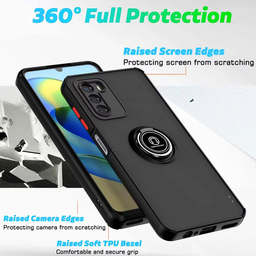Magnetische MagSafe Ring Schutzhülle für Motorola Moto G-Serie in Blau und Schwarz - Bild 3
