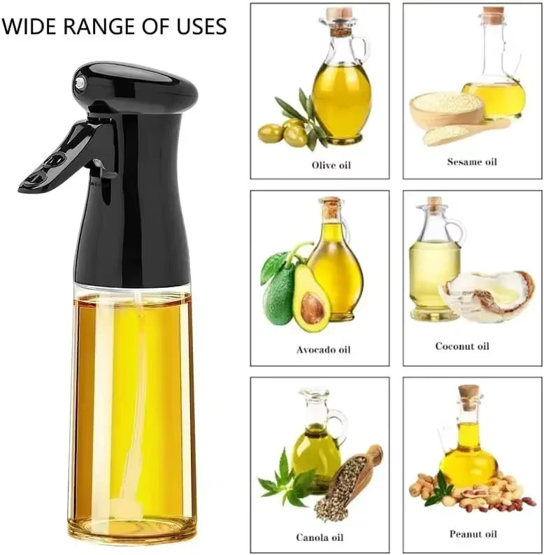WIKHOSTAR Olivenöl-Sprühgerät aus Glas, transparente Öl-Sprühflasche für Essig und Backöl, 200 ml / 300 ml / 500 ml - Bild 5