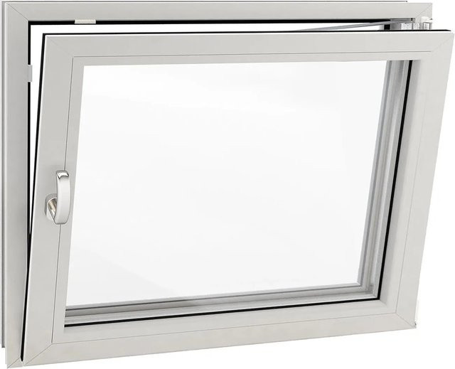 Roro Fenster Eco Kunststoff-Profil Weiß, Doppelverglasung, Kipp-Dreh-Funktion, B: 100 cm, H: 50 cm, DIN R - Bild 1