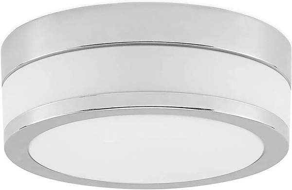 Lindby Deckenlampe Flavi Badezimmerleuchte modern aus Chrom und Glas, 2-flammig, E27, IP44