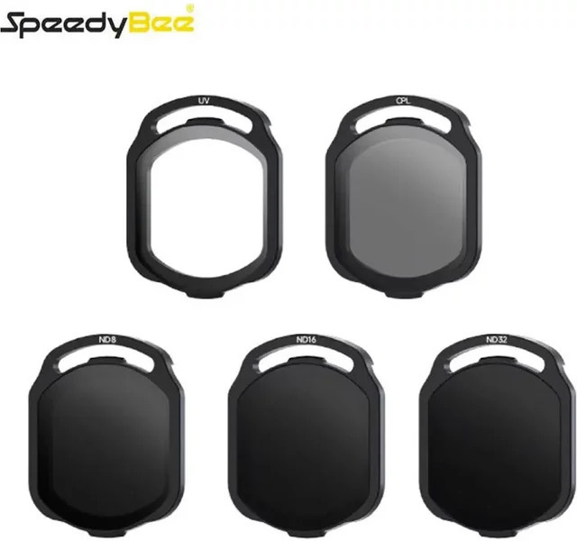 SpeedyBee O4 Air Unit Pro Filter Set in Schwarz mit UV, CPL, ND8, ND16 und ND32 Filtern für das O4 Air Unit Pro FPV Objektiv - Bild 1