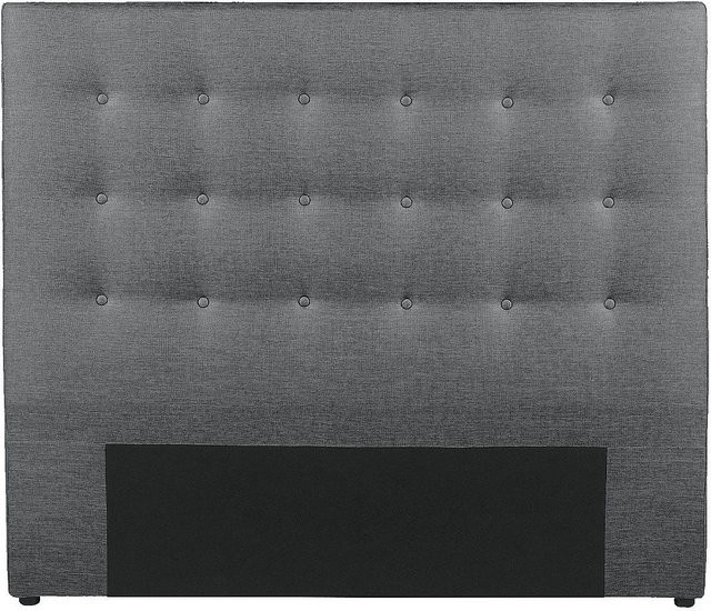 Vente-unique Bettkopfteil Francesco gepolstertes Stoffpaneel Grau Breite: 144 cm - Bild 1