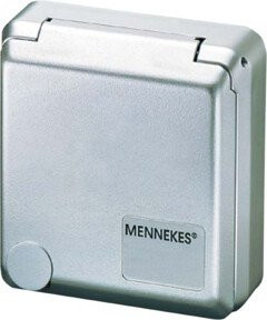 Mennekes Cepex Anbaudose 16A, 5p, 6h, 400V, IP44 in Grau/Silber für die Aufputzmontage - Bild 1