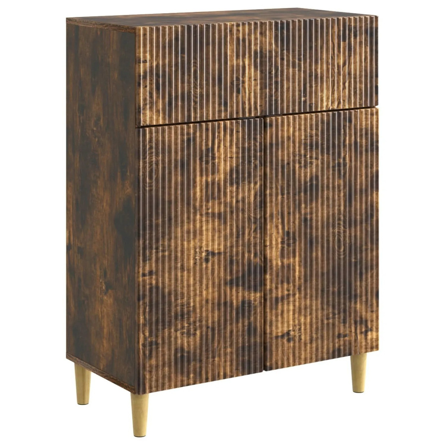vidaXL Sideboard Modern Geräucherte Eiche Braun B/T/H: 66 x 34,5 x 90 cm - Bild 2
