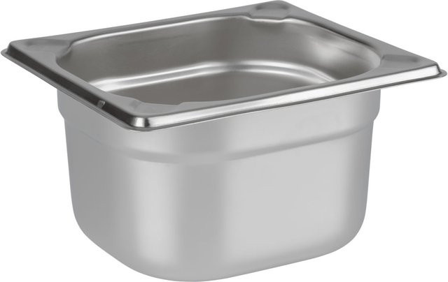 APS GN 1/6 Gastronormbehälter aus Edelstahl in Silber, Volumen: 1,6 l, B/T/H: 16,2 x 17,6 x 10 cm - Bild 1