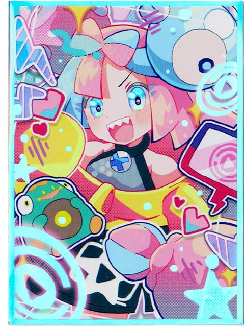 Pokemon Anime Girl Kartenhüllen Laser Shine Pink 60er Set - Bild 1