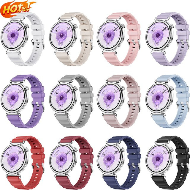 CAOWTAN Uhrenarmband Silikon, 18mm, Weiß, Unisex - Bild 1