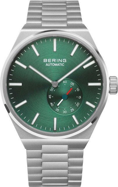 Bering Herrenuhr Automatik, Edelstahl, Grün, 41 mm, 10 ATM - Bild 1