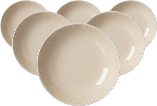 Ritzenhoff & Breker Suppenteller Levi Beige 6er Set Durchmesser: 22 cm - Bild 1