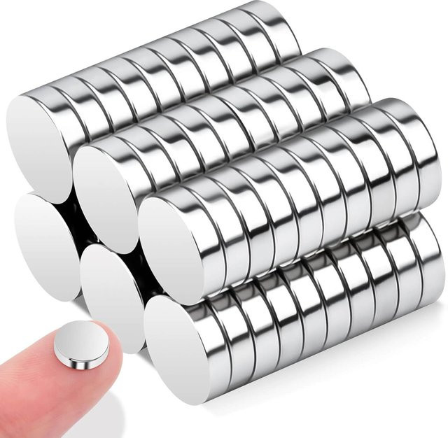 U-POLEMAG Neodym-Magnete Silber, Runde Mini-Magneten für Basteln und DIY, Durchmesser: 8 mm, Dicke: 2 mm - Bild 1