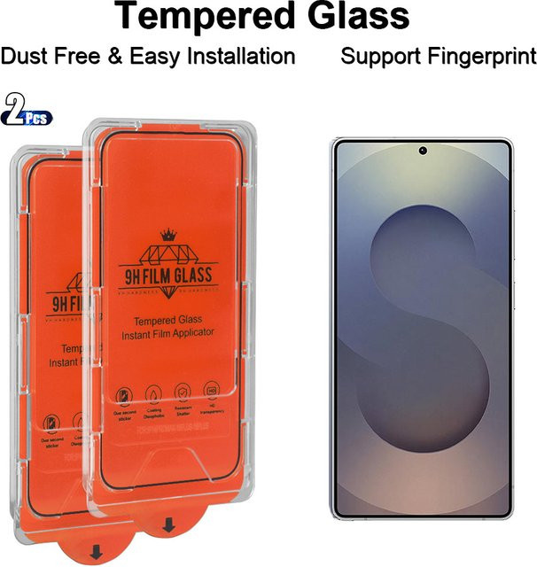 2 Stück HD gehärtetes Glas Displayschutzfolie für Samsung Galaxy S26 Ultra, S26 Plus, S26+ und S26 5G, transparent - Bild 1