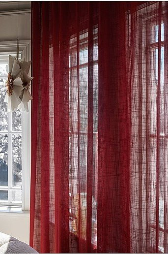 Jotex Vorhang MELISSA in Rot, semi-transparent, extra breit, Höhe: 280 cm - Bild 1