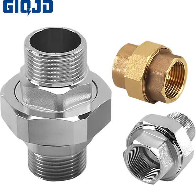 GIQJD Messing galvanisierte Drehdurchbindung Kupplung mit BSP Innengewinde in Gold und Silber - Bild 1