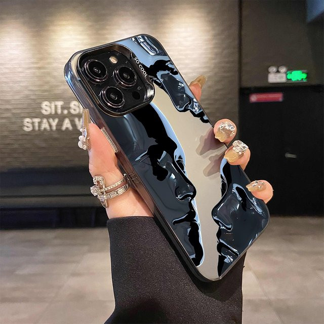 Handyhülle Punk Face Design für iPhone 16 15 14 13 12 11 Pro Max XR X Farbe: Grau - Bild 1