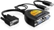 DeLock 2 Port VGA Data Splitter Video-Verteiler Schwarz (61968) - Bild 1
