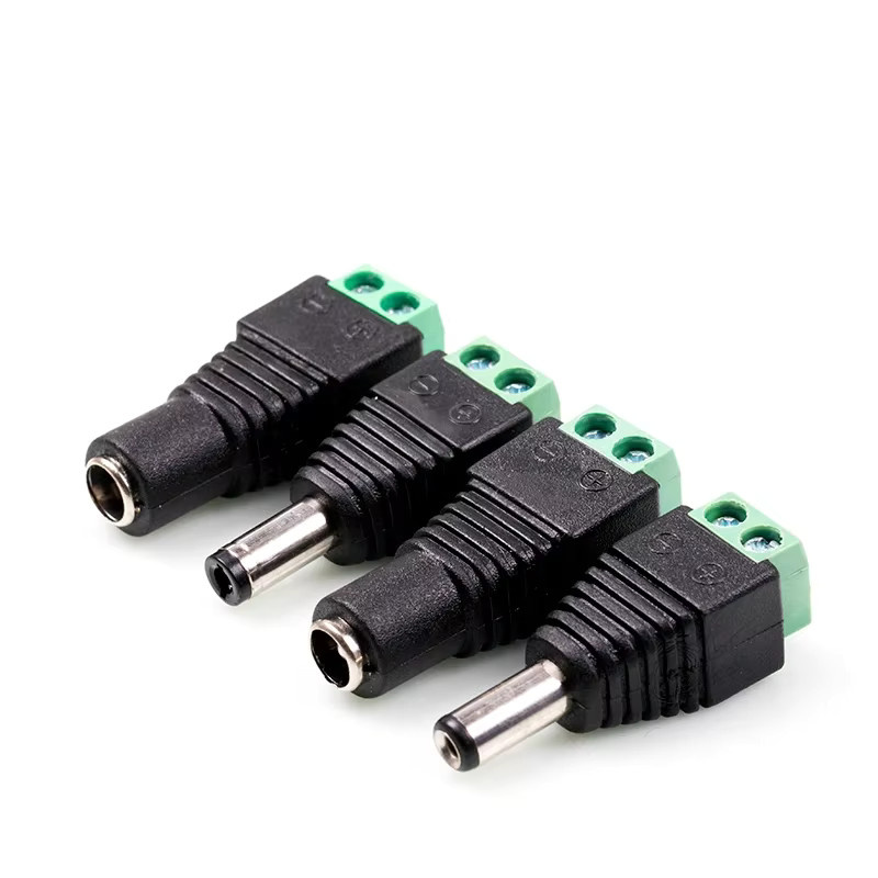 DC Stromanschluss Adapter Set für 2Pin 5050 3528 LED-Streifen, männlich und weiblich, schwarz - Bild 4