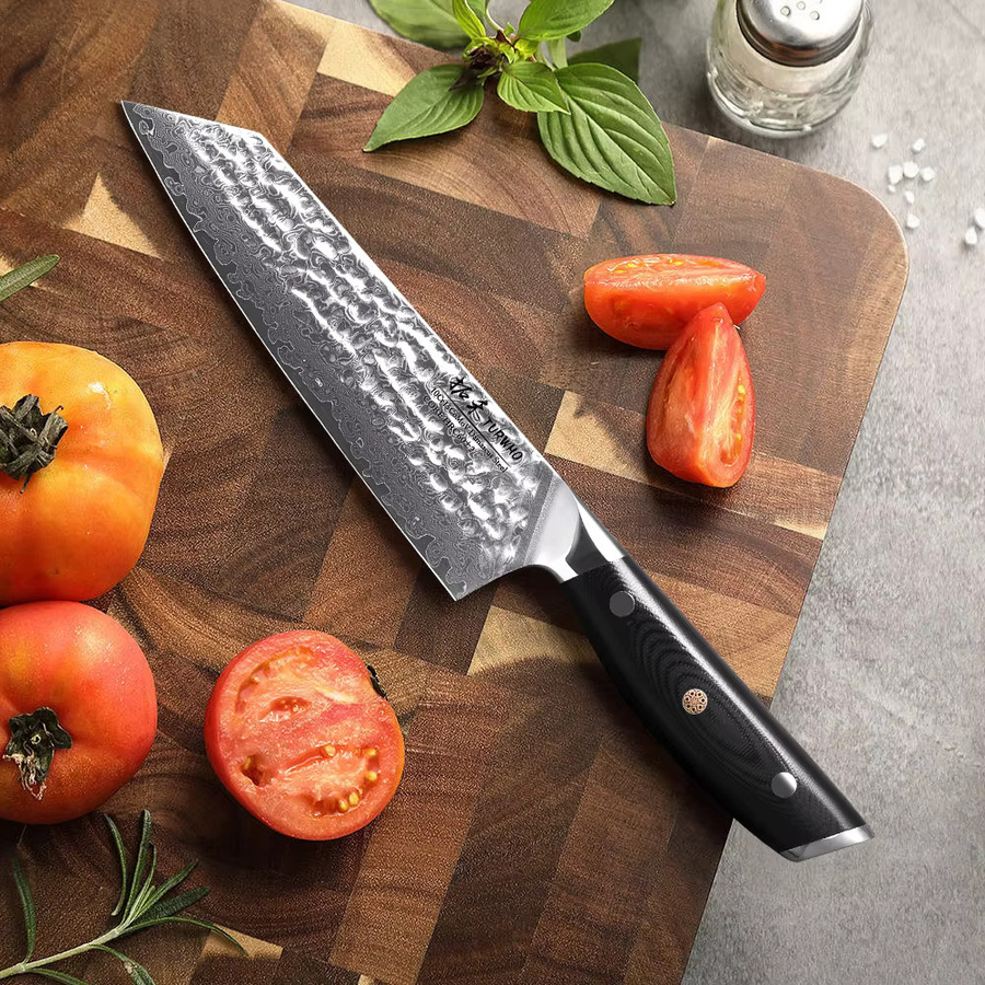 TURWHO Bunka Kiritsuke Kochmesser aus 67-lagigem Damaszener Stahl, 15,24 cm Allzweckmesser für die professionelle Küche - Bild 2