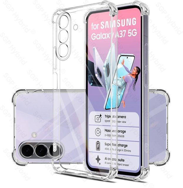 Transparente Silikon Hülle für Samsung Galaxy A37 5G, stoßfeste Schutzhülle in Transparent - Bild 1