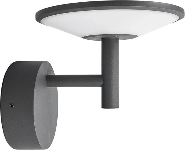 Lucande LED Außenwandleuchte Fenia Modern Schwarz aus Aluminium, IP65, Rund, Höhe: 24,3 cm, Breite: 12,0 cm, Tiefe: 19,7 cm - Bild 1