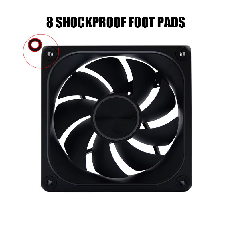 MANMU RGB Computergehäuselüfter zur Luftkühlung in Multicolour, 120 mm, 2-polig - Bild 4