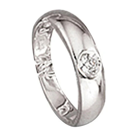 Colkid Kinder Taufring 925 Silber, Zirkonia - Bild 1
