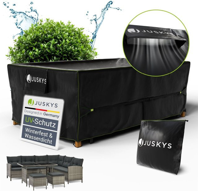 Juskys Gartenmöbel Abdeckplane CoverSafe Pro, wasserdicht und winterfest, B/T/H: 220 x 140 x 75 cm - Bild 1