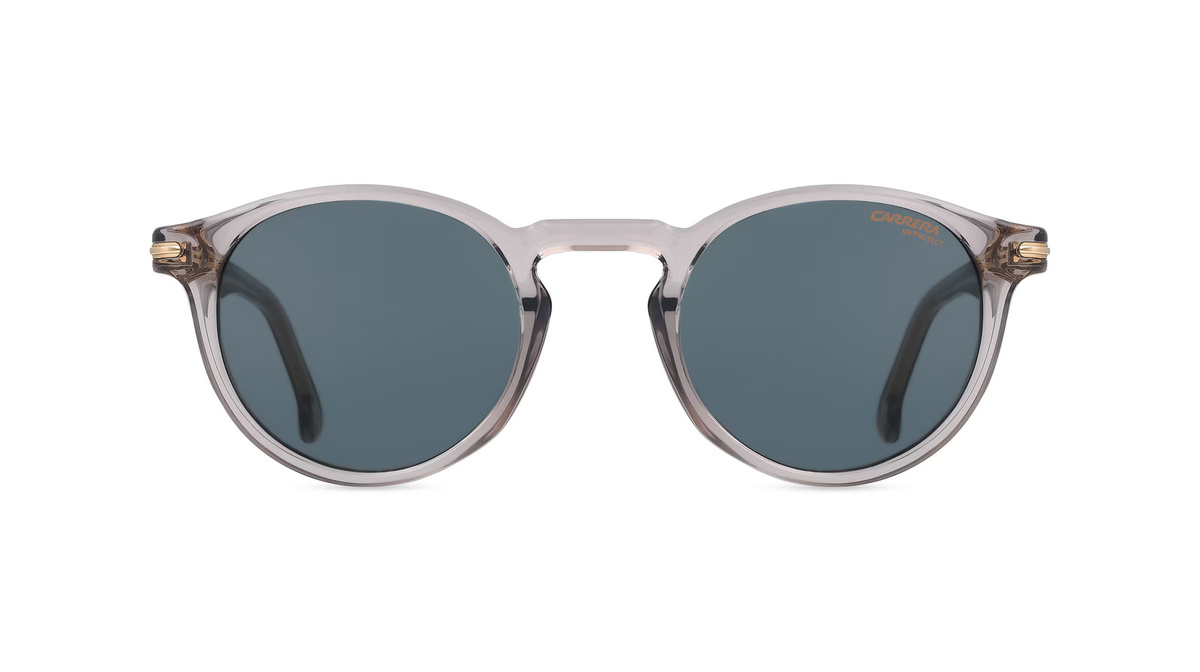 Carrera 301/S Sonnenbrille, Vollrand, Rund, Kunststoff, Unisex, transparent, grau - Bild 1