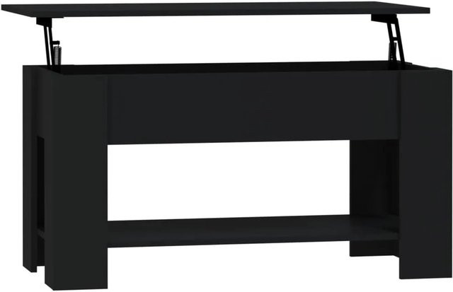 vidaXL Couchtisch Schwarz mit Lift-up-Funktion aus Holzwerkstoff B/T/H: 101 x 49 x 52 cm - Bild 1