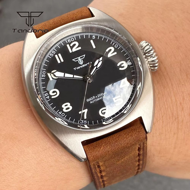Tandorio Armbanduhr Automatik, Edelstahl, 36 mm, Herren, Grün - Bild 1