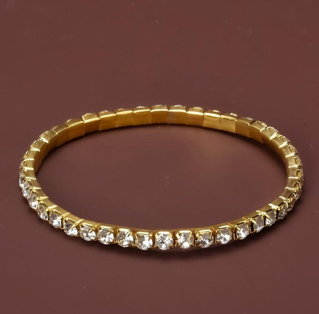 Armreif Kristall, Gold, Damen, Hochzeit - Bild 1