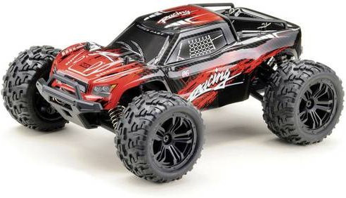 Absima Truck Racing RC Modellauto Schwarz/Rot, 1:14 Elektro Monstertruck mit Allradantrieb (4WD) und Gummi-Reifen - Bild 1