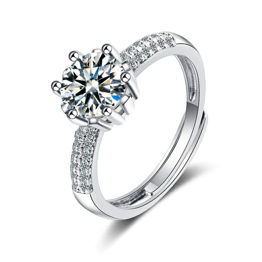 SAY Moissanit-Ring, 925 Silber, Damen - Bild 2