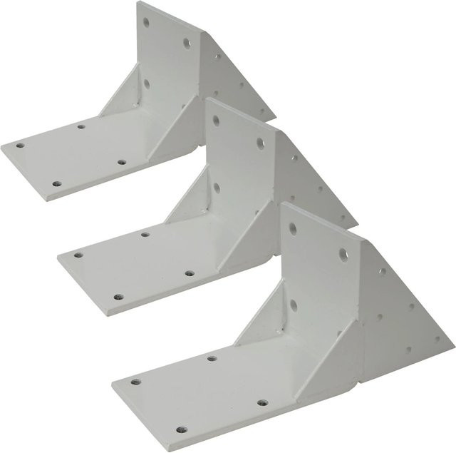 MCW 3er-Set Dachsparrenadapter für Kassetten-Markise H124 Dachsparren Halterung Adapter Weiß - Bild 1