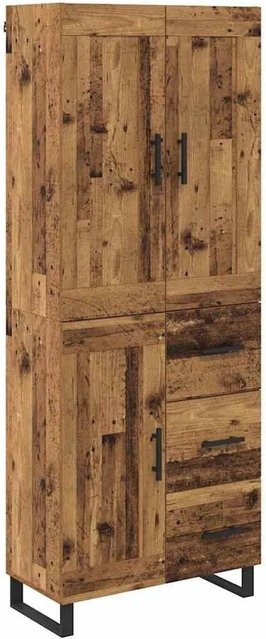 vidaXL Highboard Altholz Modern Braun mit Schranktüren und Regalböden B/T/H: 69,5 x 34 x 180 cm - Bild 1