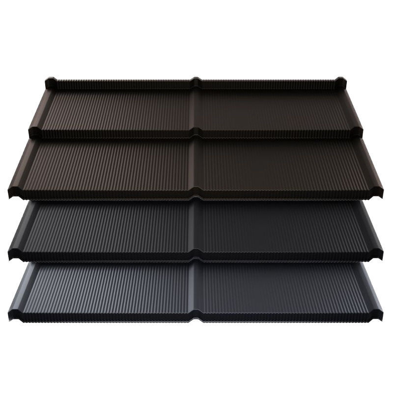 Blachotrapez Pfannenmodul Kuga Line aus Stahl in Schwarz, Modullänge: 350 mm - Bild 1