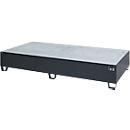 Auffangwanne Schäfer Shop Pure 1000-2 aus Stahl mit verzinktem Gitterrost, anthrazit RAL 7016, unterfahrbar, B: 130,0 cm, T: 265,0 cm, H: 43,5 cm - Bild 1