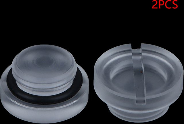JETTING 2er-Set G1/4 Mattierte Acryl-Wasserstopper mit Drehverschluss und Dichtungsknopf für Wasserkühlungsanschlüsse, transparent - Bild 1