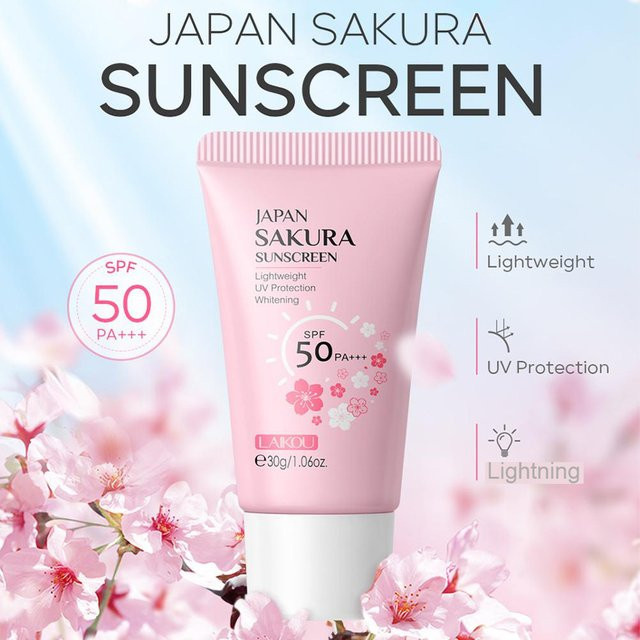 LAIKOU Sakura Sonnenschutzcreme SPF 50, Gesicht - Bild 1